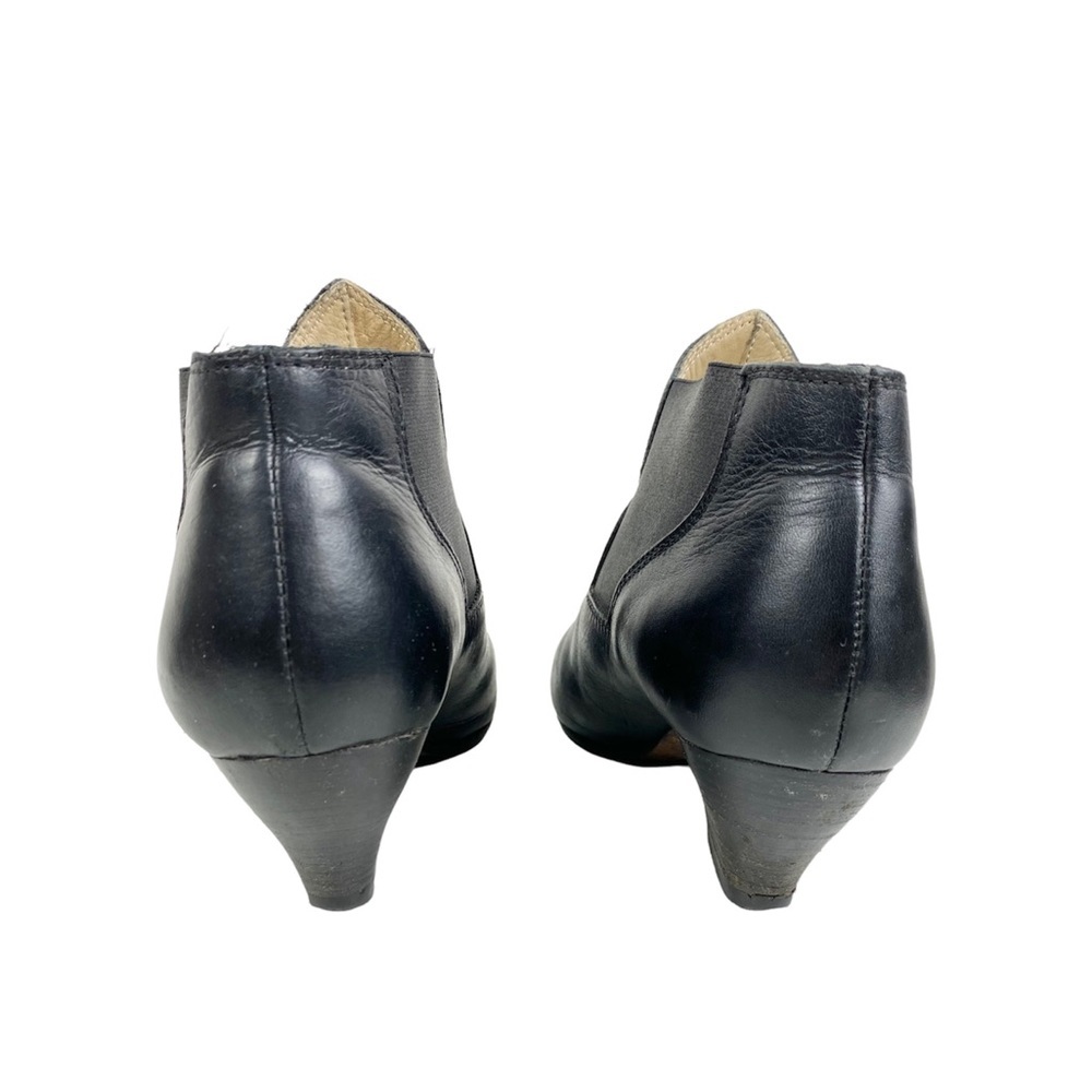 Acne Studios Alma Mid Heel Pull On Leather Ankle Boots in Black 39 0580 - Picture 9 of 15